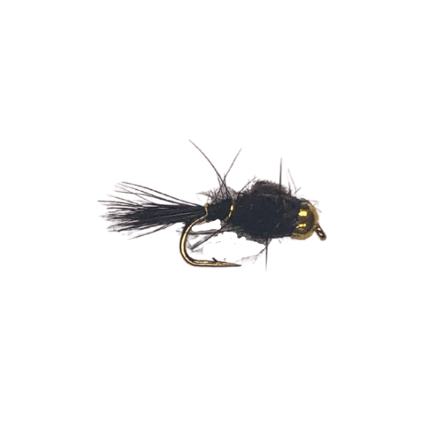 Bead Head Hares Ear Nymph fly in Black